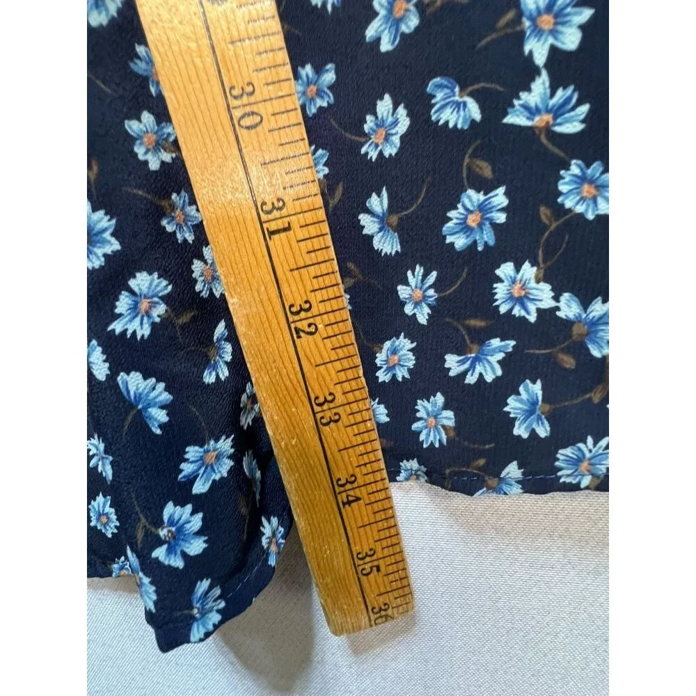 Sostanza Women's Coastal Midi Skirt Size Small Navy White Floral - Picture 5 of 9